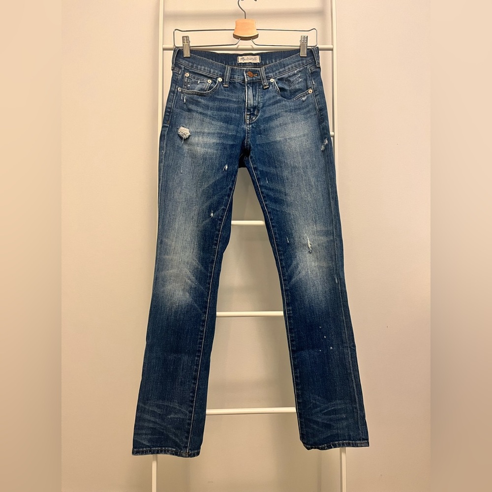 Madewell blue denim jeans, 25 slim boyjean